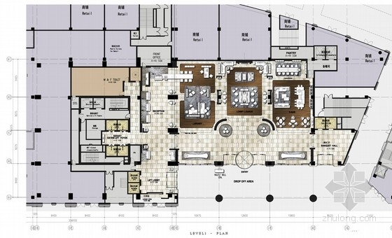 行政大厅室内设计方案资料下载-[江苏]首屈一指豪华五星级现代酒店室内设计方案