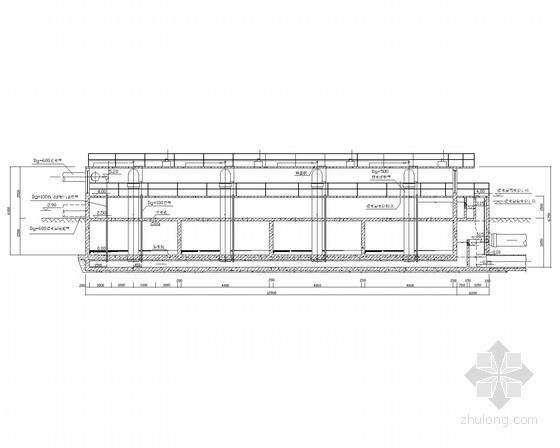 虹吸滤池大样图-2-2 剖 面 