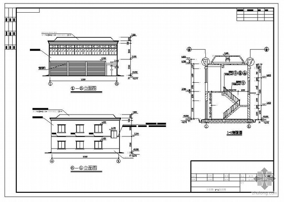 二层餐饮建筑图纸资料下载-某二层砖混车库图纸