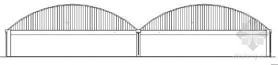 光伏农业大棚安装方案资料下载-某单跨30米连跨60米无梁拱大棚建筑结构方案图