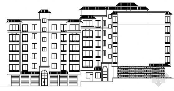 六层酒店建筑方案图资料下载-某六层商住楼建筑方案图