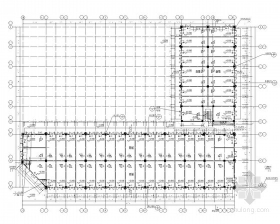 [宜昌]某商贸物流中心三层沿街商铺建筑施工图（1号楼）- 