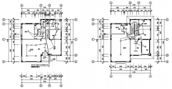 三层别墅CAD整套图纸资料下载-广东某三层别墅全套电气图纸