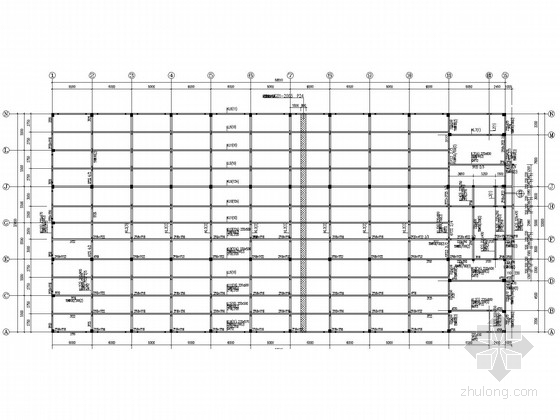 带吊车成品车间结构施工图(含PKPM计算书)-梁配筋平面图 