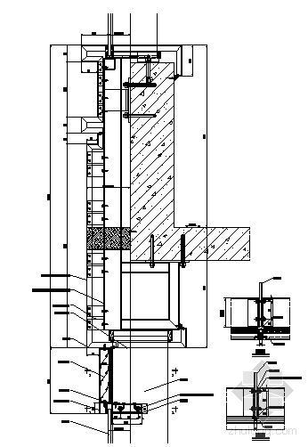 空调百叶风口节点资料下载-玻璃上接百叶节点收口图9