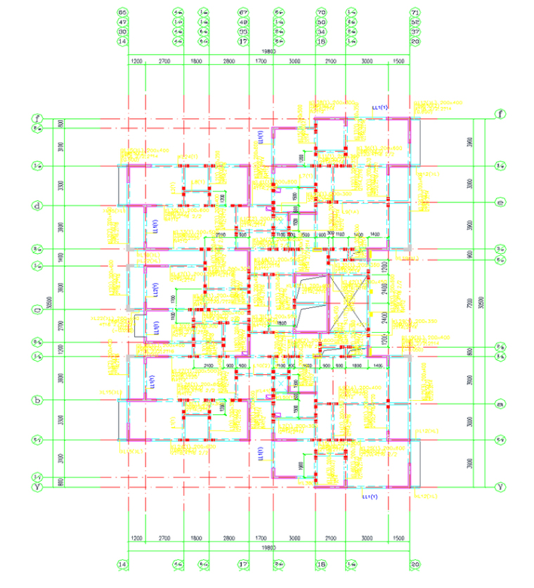 框架剪力墙结构商住楼工程施工组织设计（124页）-工程平面图.jpg