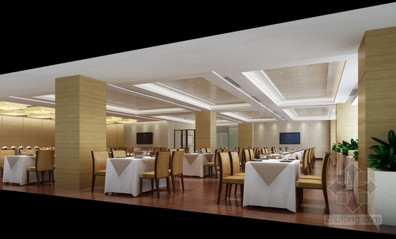 [宁波]高档管理中心现代后勤领导公寓室内设计方案领导餐厅效果图