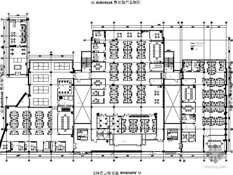 创意办公空间施工图资料下载-[北京]某电子公司办公空间施工图