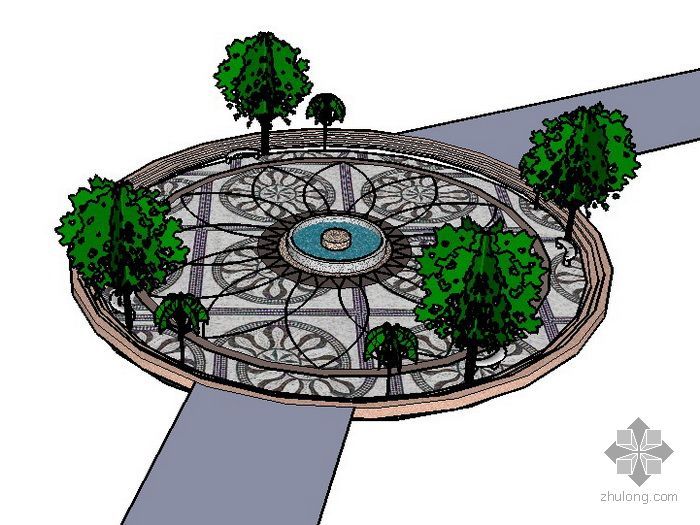 棕榈广场圆形景观资料下载-圆形广场