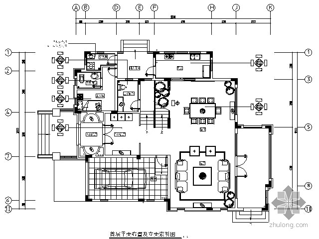 新泽西州意式风格别墅资料下载-[广东]意式风格三层别墅施工图（含效果）