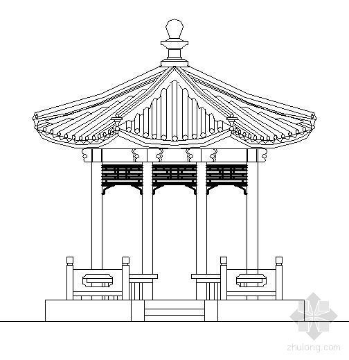 鲁派六角亭古建施工图资料下载-混凝土六角亭建筑施工图