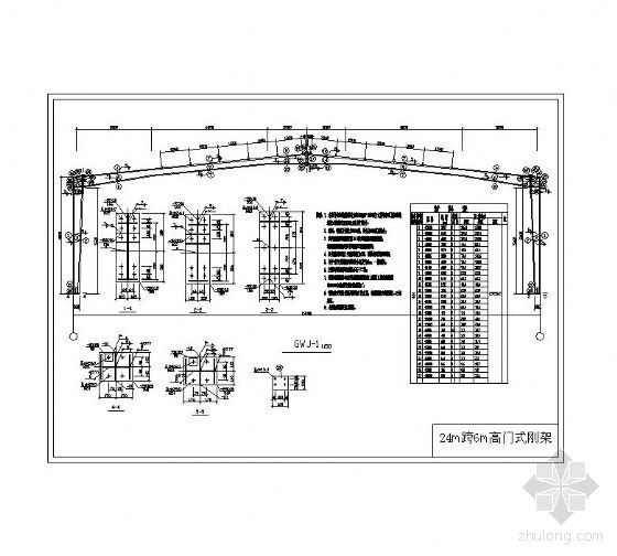 6m空心板标准图资料下载-24m跨6m高门式刚架标准图