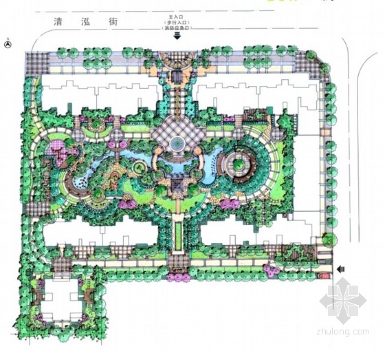 居住区公园设计方案资料下载-居住区集中公园景观深化设计方案