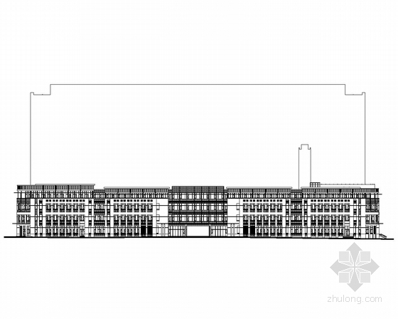 [重庆]某13层医院综合楼建筑施工图-立面图