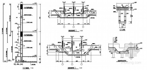室外电梯基坑资料下载-电梯基坑配筋详图、DQ1配筋节点构造详图