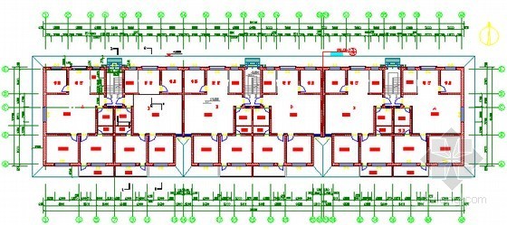 [山西]大型住宅区建筑安装工程投标报价书(附全套CAD图纸)-一层平面图 