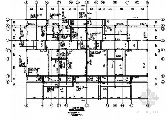 异形结构施工图资料下载-三层异形柱框架住宅楼结构施工图（四拼D型）