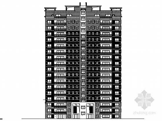 两层临街商业建筑施工图资料下载-[湖南益阳]某广场商业住宅楼（3号楼）建筑施工图
