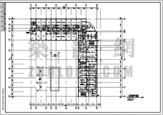 交警大队大楼平面资料下载-某七层大楼喷淋平面图