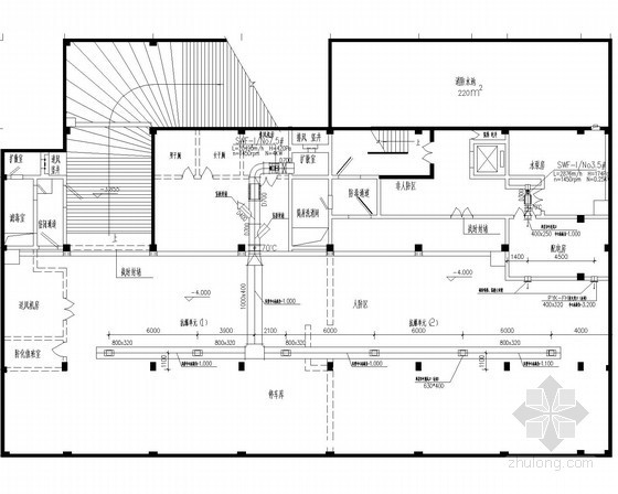 小型商场平面图cad资料下载-商场建筑楼VRV空调通风系统设计施工图（人防系统设计）