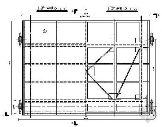 电动卷闸门CAD图资料下载-某钢闸门制作施工图