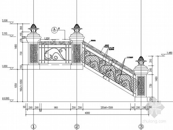 带栏杆台阶详细施工做法- 