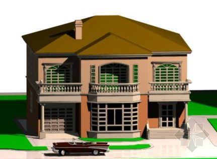 农村二层别墅CAD资料下载-小区二层别墅