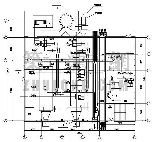 电蓄热热水锅炉施工图资料下载-集中供热热水锅炉设计图