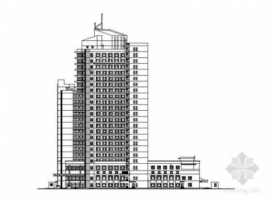 建筑施工图医院施工图设计资料下载-[海南]十四层医院建筑施工图（知名设计院）