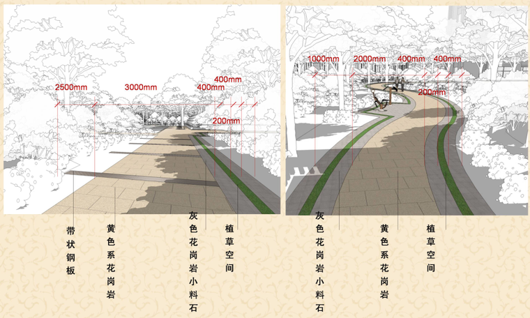 [天津]ArtDeco经典元素居住区景观设计方案（附施工图）-铺装设计