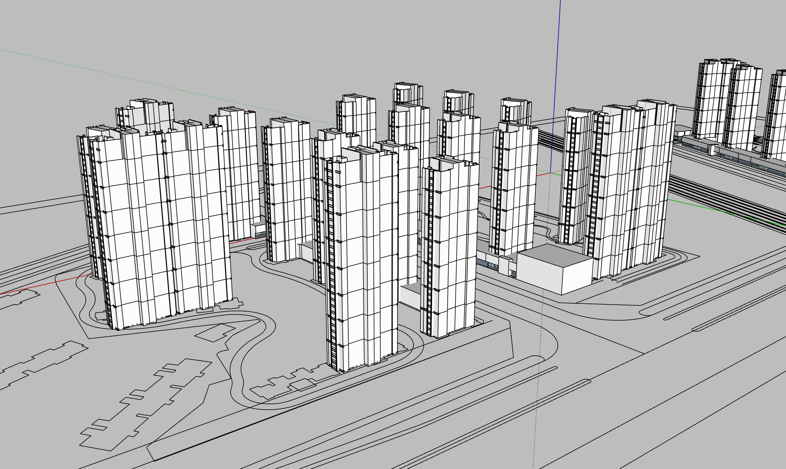 某高层小区建筑单体模型设计