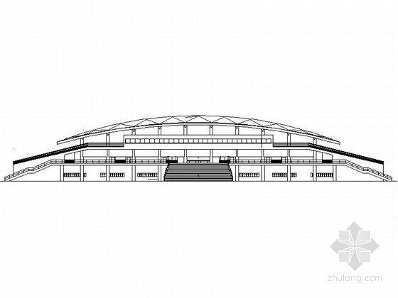 [合集]3套多层大型体育场建筑施工图-3套多层大型体育场建筑立面图