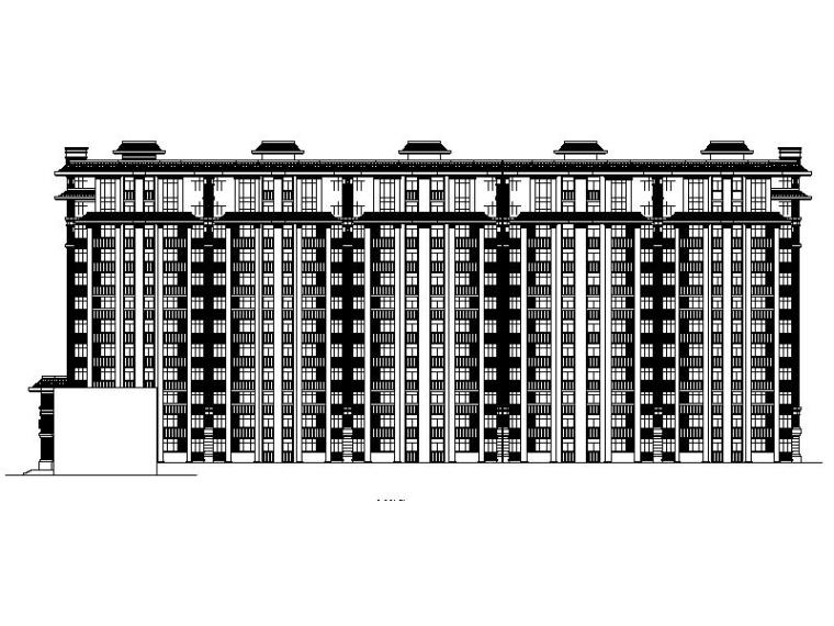 高层商业住宅施工图资料下载-[宁夏]高层中式住宅商业小区施工图
