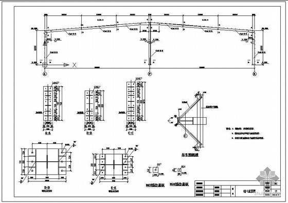 商品房建筑结构设计图纸资料下载-邯郸某钢结构厂房建筑结构设计图