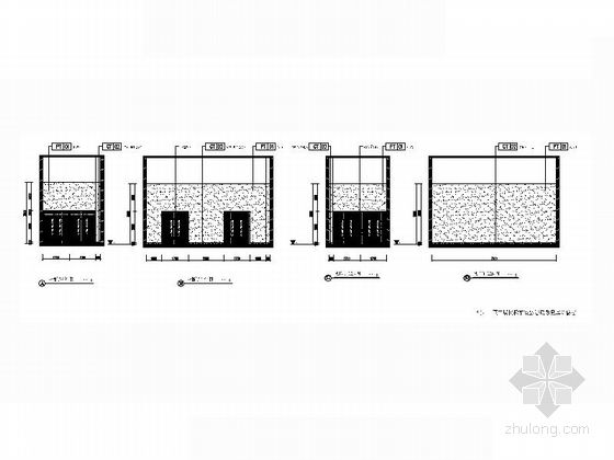 [广东]全国连锁百货商场空间室内CAD施工图（含效果图）-[广州]全国连锁百货商场空间室内CAD施工图（含效果图）楼梯前室立面图