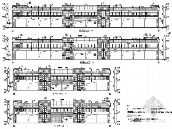 两层框架结构宿舍建筑图资料下载-两层框架结构市场结构施工图（含建筑图）