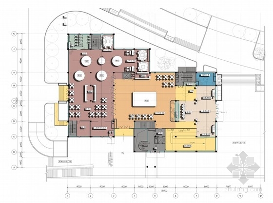 中式展览建筑方案资料下载-[广东]时尚现代中式风格营销中心室内设计方案