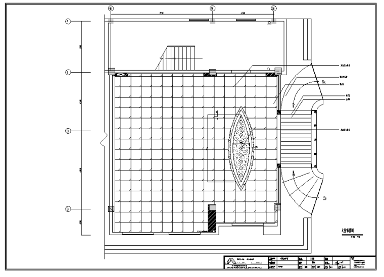 邦果咖啡餐厅室内设计二层全套施工图（含47个CAD图纸）-大堂布置图