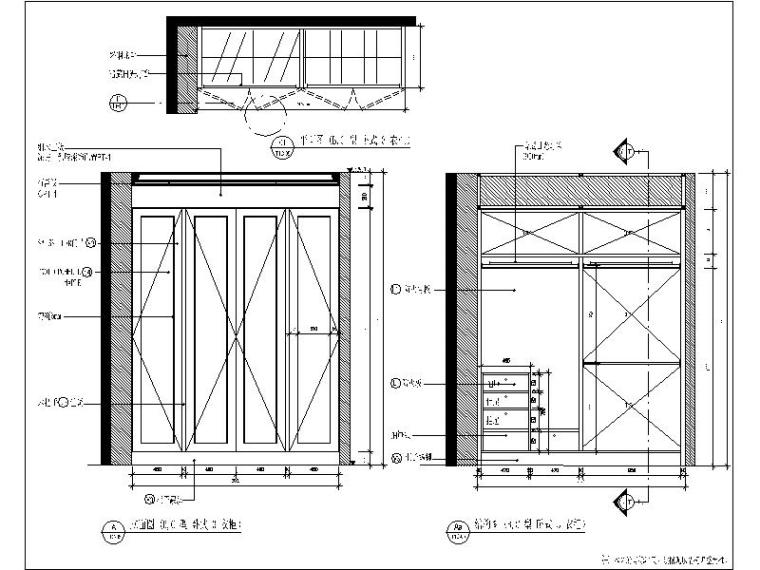 框架结构电梯立面图资料下载-衣柜立面图