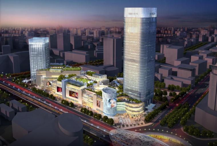 4层现代风格办公商业资料下载-[上海]超高层现代风格玻璃幕墙商业办公综合用地建筑设计方案文本
