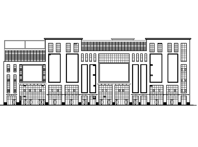 建筑施工图设计国际商业资料下载-[宁夏]七层框架结构国际商业广场建筑施工图（含效果图）