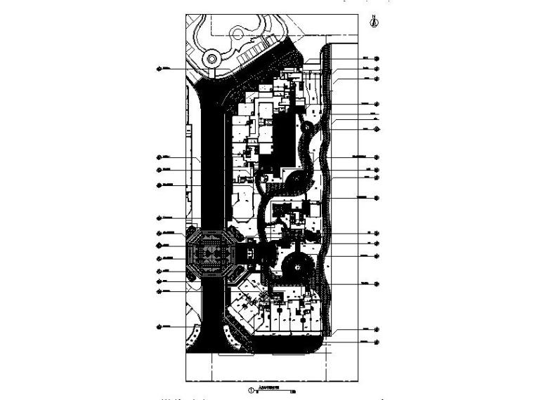 [广东]高档商住两用居住区全套景观施工图（A、B两区）-总平面索引图