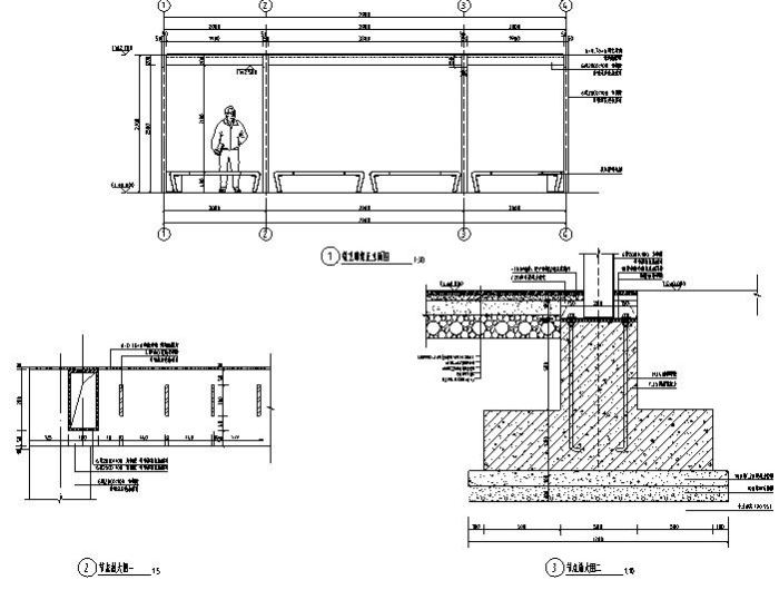 某大城市景观工程——南三环体育公园景观设计施工图-铁艺廊架施工详图2