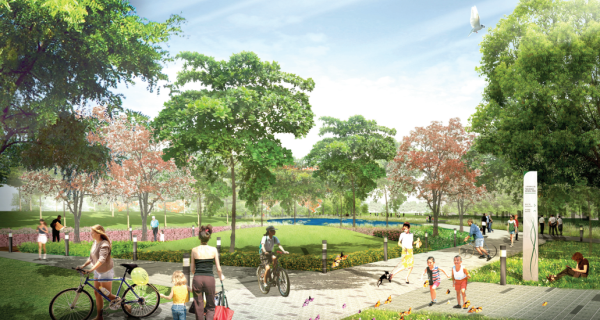 滨水商业街景观规划设计方案资料下载-[广东]生态河道两岸田园城市公园景观规划设计方案
