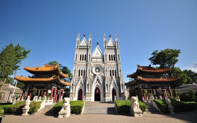 碑亭建筑图资料下载-北京西什库天主教堂