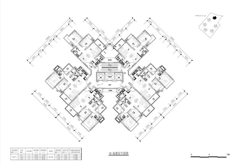 [广东]大运新城南区住宅建筑方案设计（欧陆风格）-标准层平面图