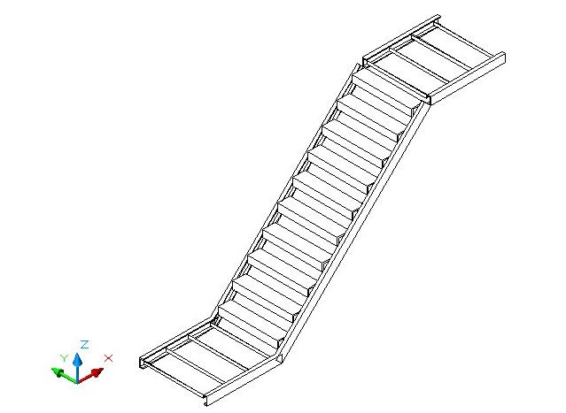 单跨简支桥梁设计计算书资料下载-单跑钢楼梯设计计算书（word，7页）