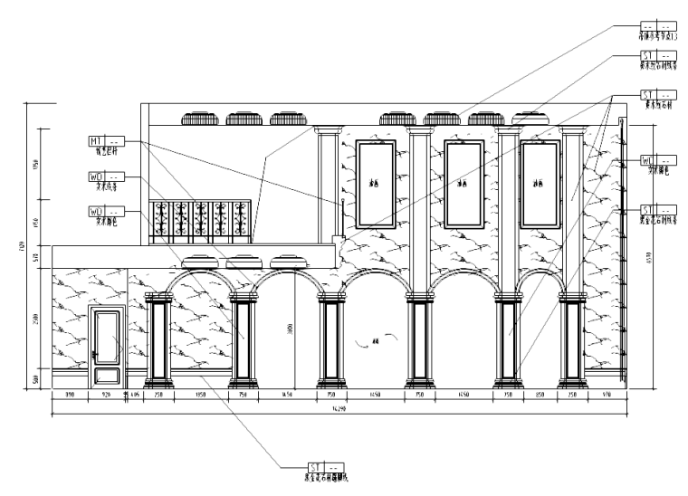 [内蒙古]鄂尔多斯某二层欧式古典豪宅施工图-1