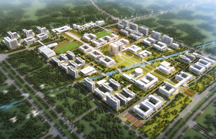 大学校区建筑设计资料下载-[上海]电力学院临港新校区建筑设计方案文本