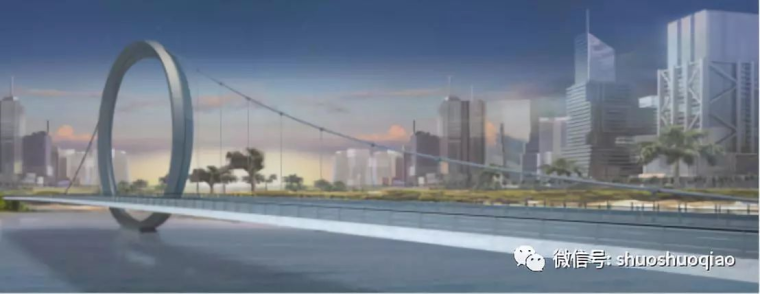50m跨度桥梁资料下载-[钢结构·桥梁]卡塔尔环形塔自锚式悬索桥